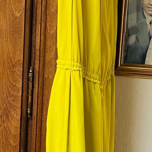 Yoana Baracshi Chartreuse  silk blend sheath dress size 10, fits more like 8. - Picture 10 of 13